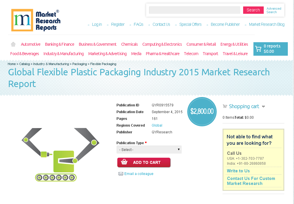 Global Flexible Plastic Packaging Industry 2015'