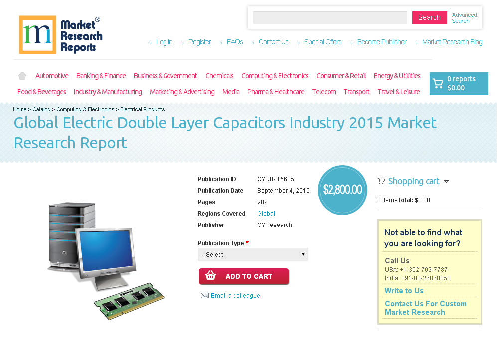 Global Electric Double Layer Capacitors Industry 2015'