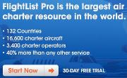 World's Largest Air Charter Listings - Free 30-Day Tria'