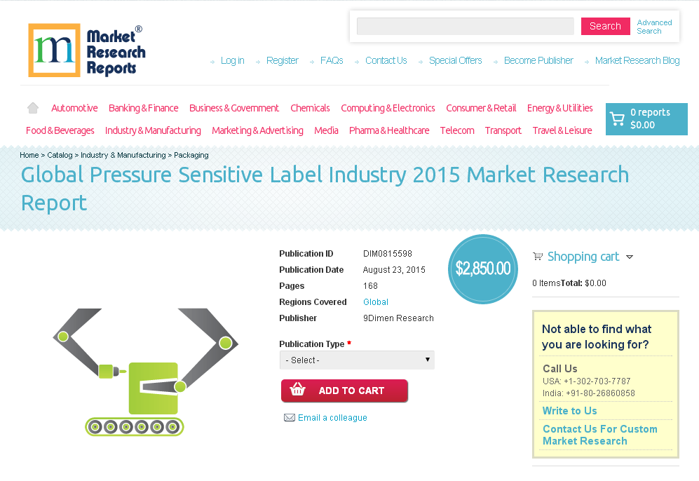 Global Pressure Sensitive Label Industry 2015
