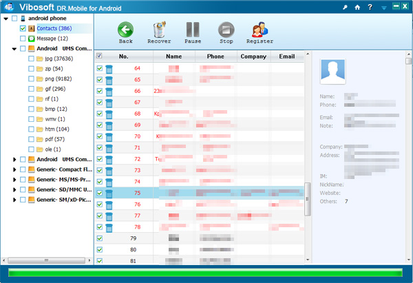 recover contacts