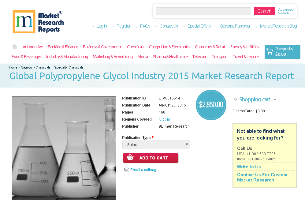 Global Polypropylene Glycol Industry 2015