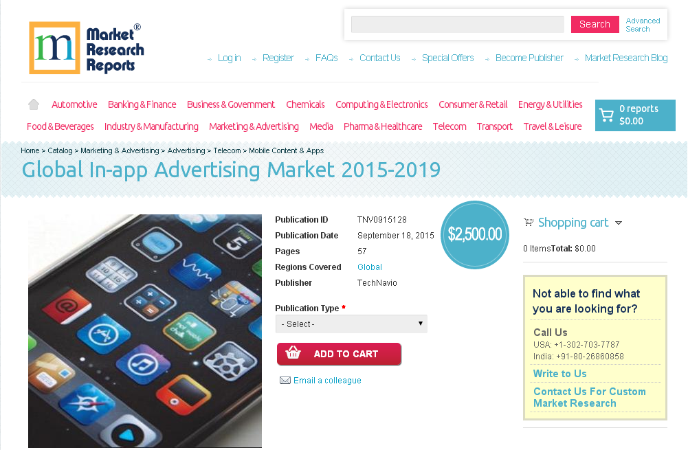 Global In-app Advertising Market 2015 - 2019