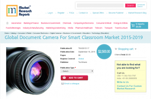 Global Document Camera for Smart Classroom Market 2015 -2019'