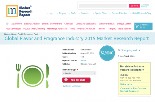 Global Flavor and Fragrance Industry 2015'