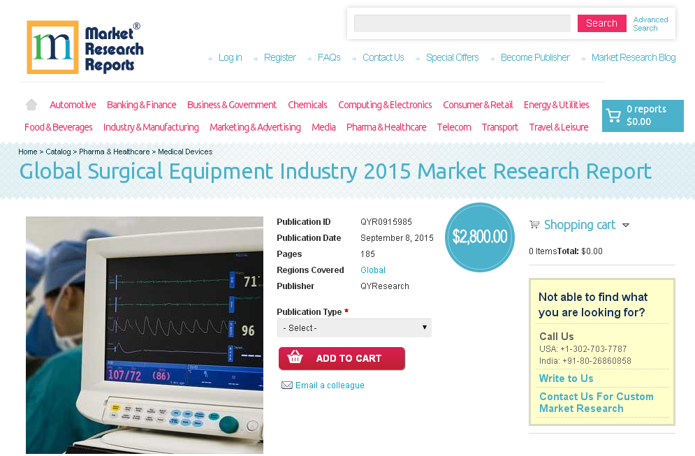 Global Surgical Equipment Industry 2015'