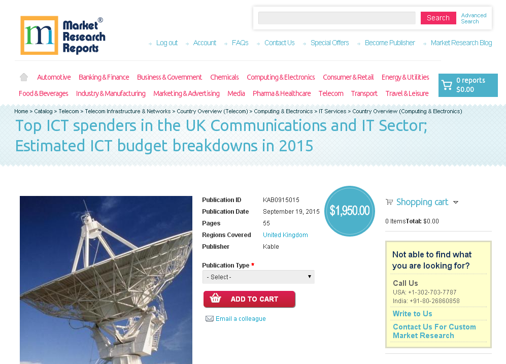 Top ICT spenders in the UK Communications and IT Sector'