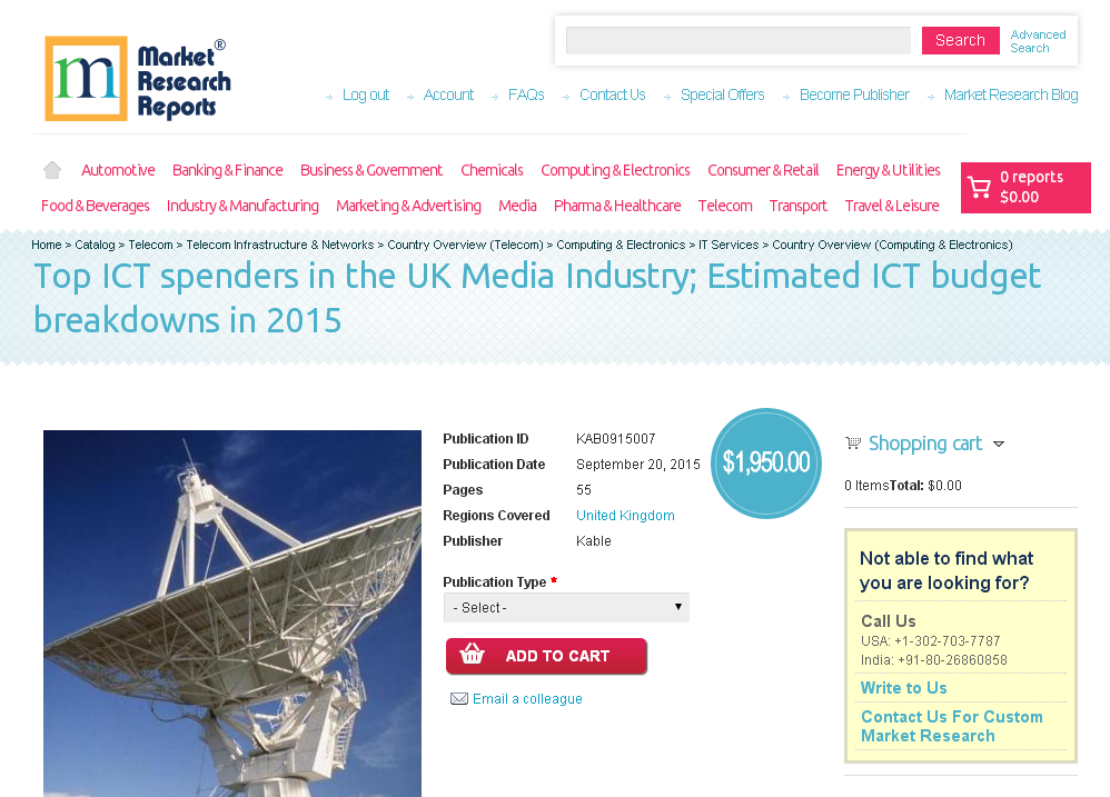 Top ICT spenders in the UK Media Industry'