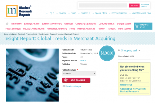 Insight Report: Global Trends in Merchant Acquiring'