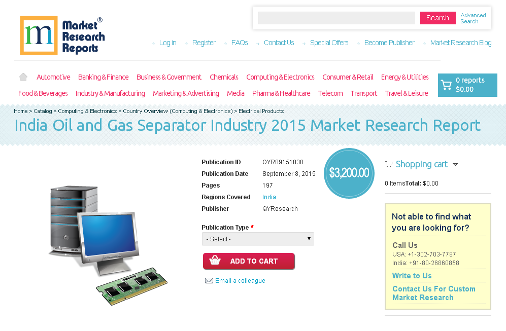 India Oil and Gas Separator Industry 2015'