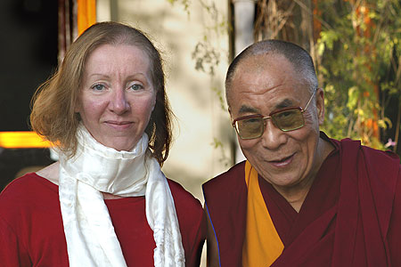 Sharon Begley and Dali Lama'