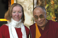 Sharon Begley and Dali Lama