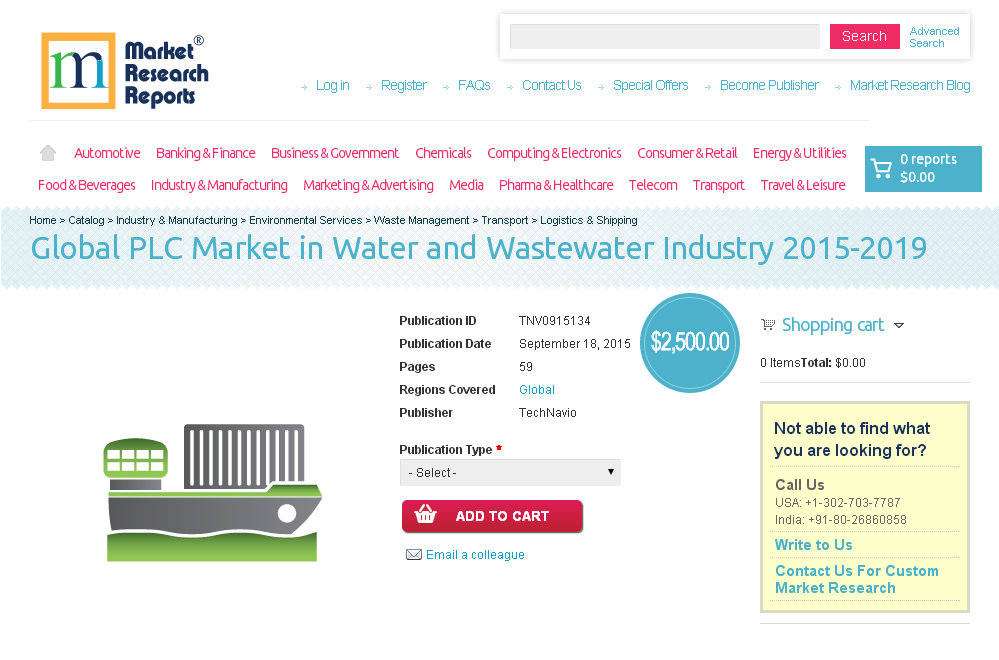 Global PLC Market in Water and Wastewater Industry 2015-2019'