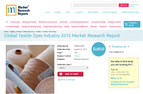 Global Textile Dyes Industry 2015'