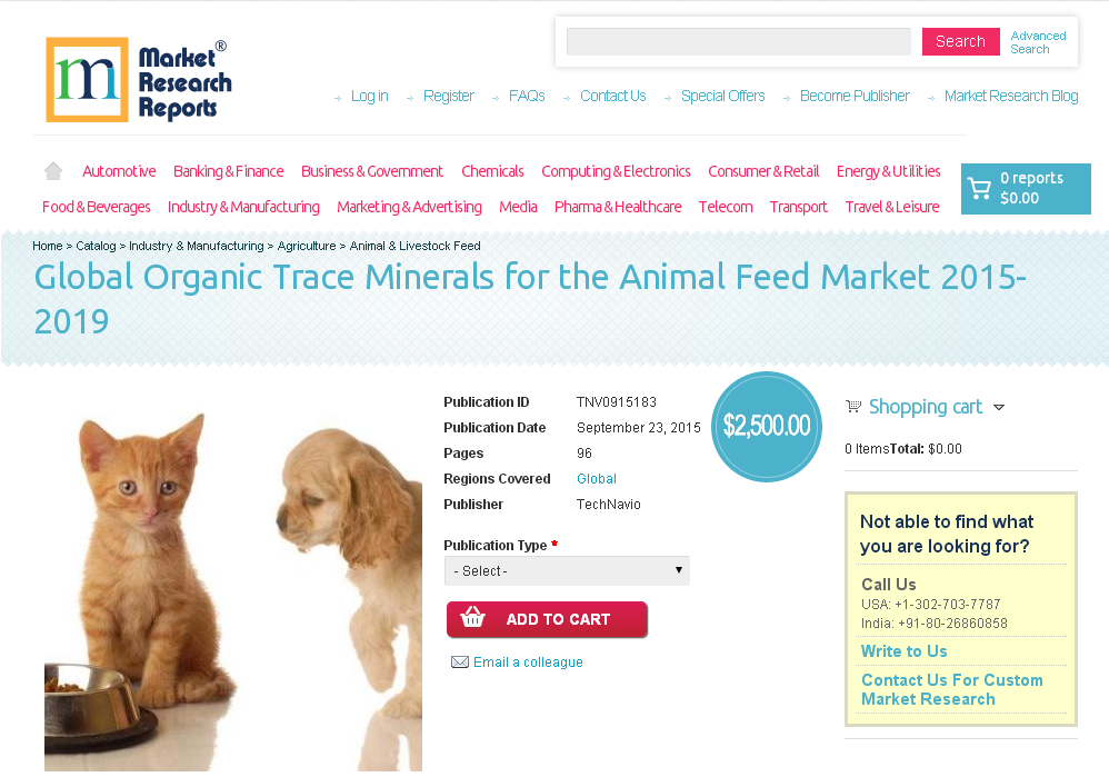 Global Organic Trace Minerals for the Animal Feed Market
