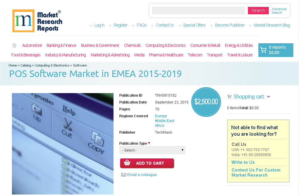 POS Software Market in EMEA 2015-2019'