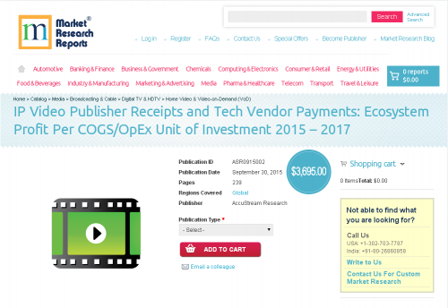 IP Video Publisher Receipts and Tech Vendor Payments'