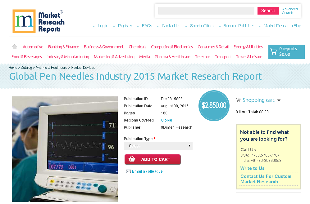 Global Pen Needles Industry 2015'