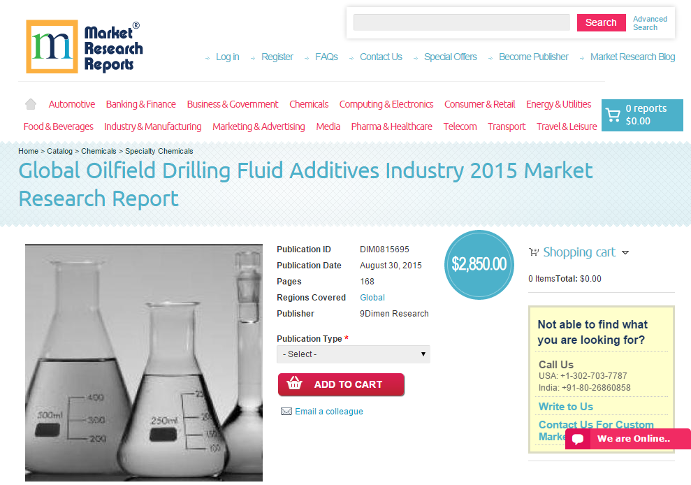 Global Oilfield Drilling Fluid Additives Industry 2015