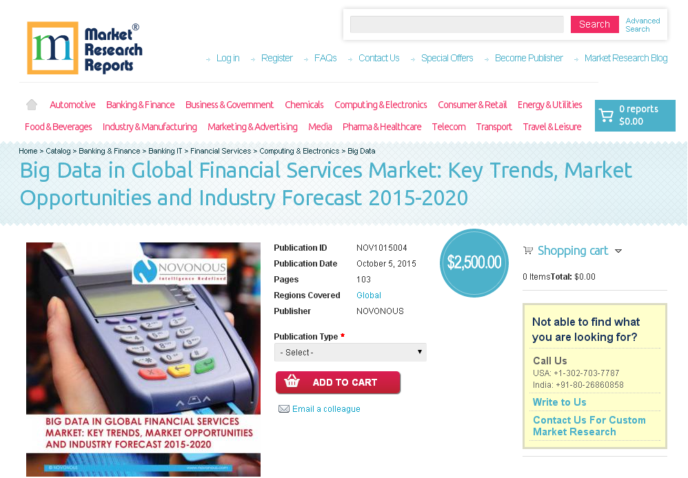 Big Data in Global Financial Services Market