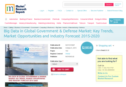 Big Data in Global Government &amp;amp; Defense Market'