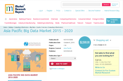 Asia Pacific Big Data Market 2015-2020'