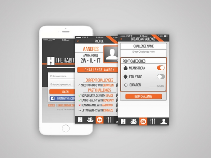 The Habittack motivation app