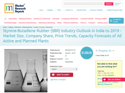 Styrene-Butadiene Rubber (SBR) Industry Outlook in India'