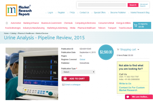 Urine Analysis - Pipeline Review, 2015'