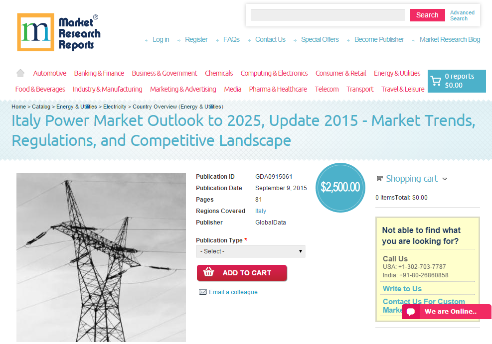 Italy Power Market Outlook to 2025, Update 2015'