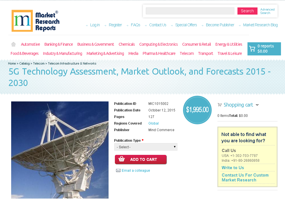 5G Technology Assessment, Market Outlook, and Forecasts 2015