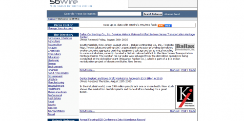 SBWire/ReleaseWire in 2005'