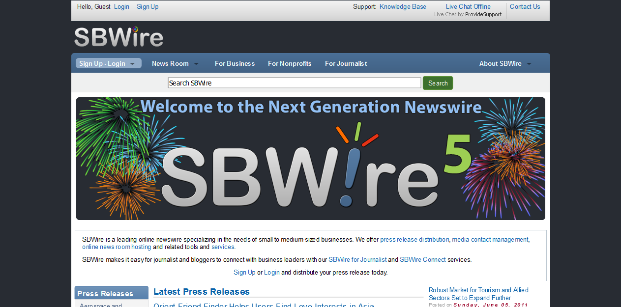 SBWire/ReleaseWire in 2011
