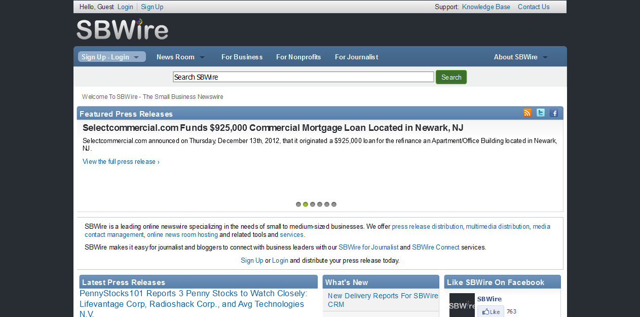 SBWire/ReleaseWire in 2012'