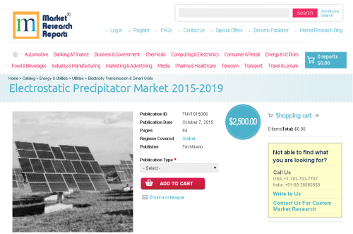 Electrostatic Precipitator Market 2015-2019'