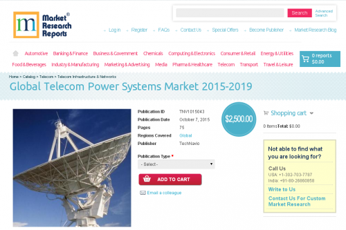 Global Telecom Power Systems Market 2015-2019'
