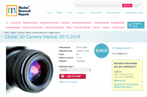 Global 3D Camera Market 2015 - 2019'