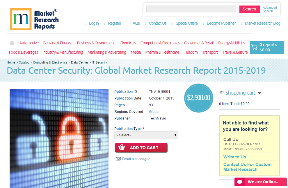 Data Center Security: Global Market Research Report 2015