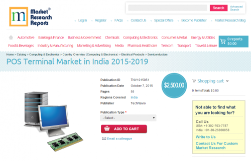 POS Terminal Market in India 2015 - 2019'
