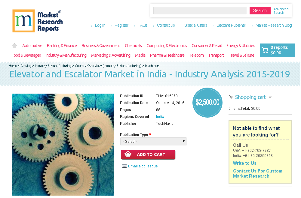 Elevator and Escalator Market in India - Industry Analysis