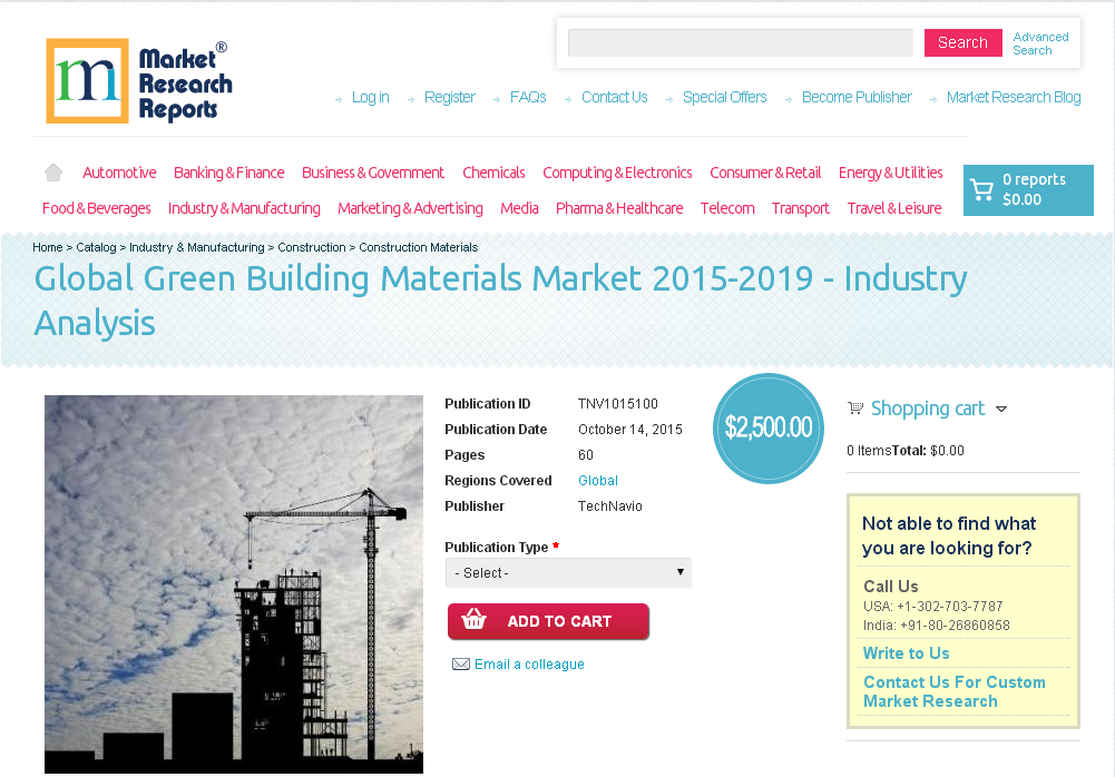 Global Green Building Materials Market 2015-2019