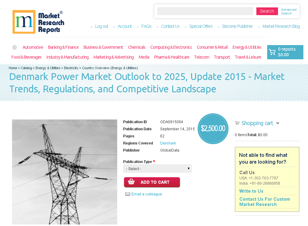 Denmark Power Market Outlook to 2025, Update 2015