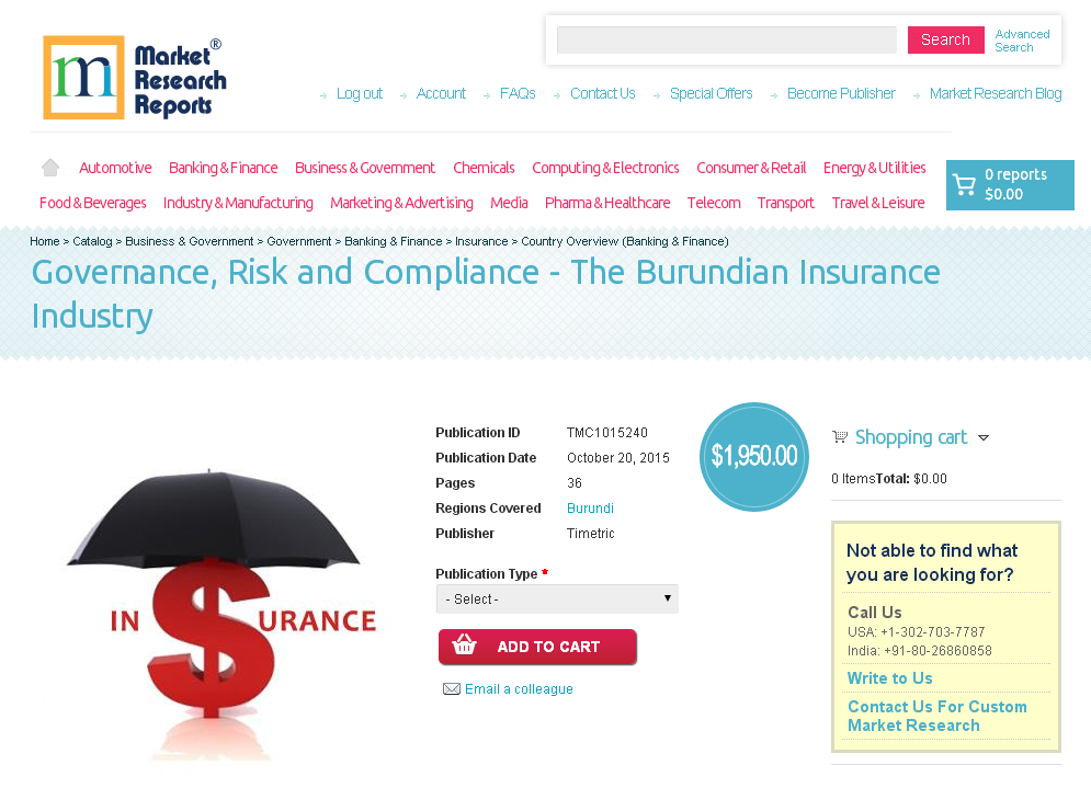 Governance, Risk and Compliance - The Burundian Insurance'