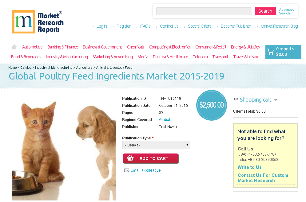 Global Poultry Feed Ingredients Market 2015-2019'