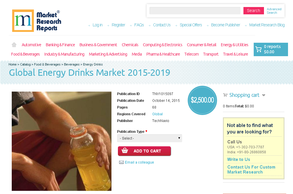 Global Energy Drinks Market 2015-2019