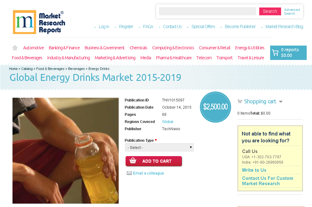 Global Energy Drinks Market 2015-2019'