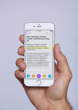 Telme John app for iOS.