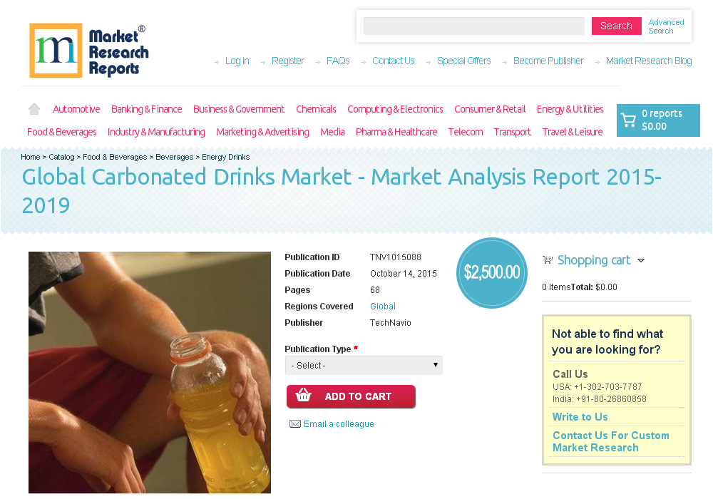 Global Carbonated Drinks Market - Market Analysis Report