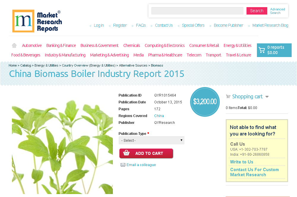 China Biomass Boiler Industry Report 2015'