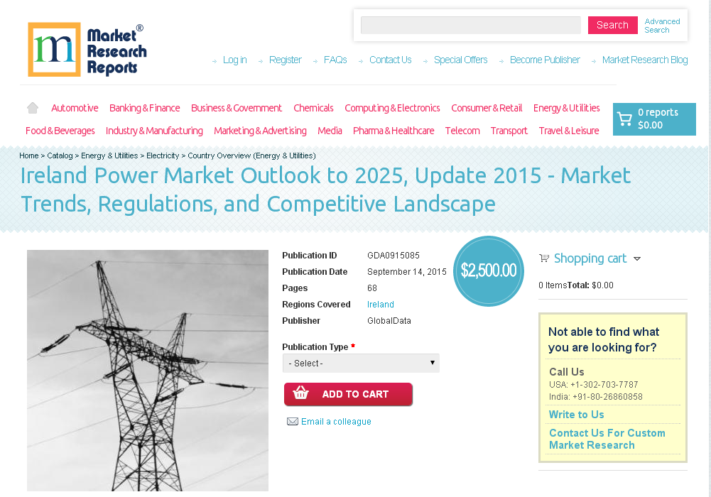 Ireland Power Market Outlook to 2025, Update 2015